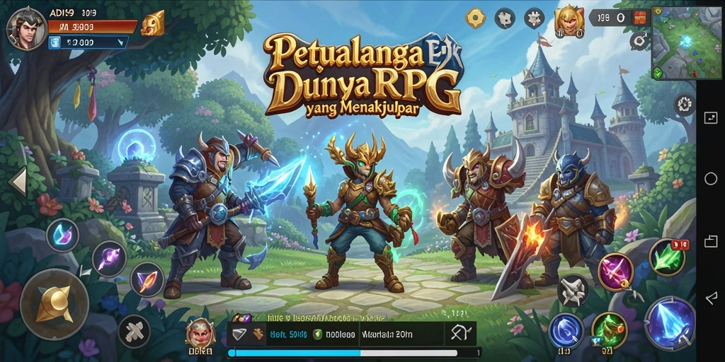 Screenshot utama dari gameplay ADI99 menampilkan aksi RPG yang seru.