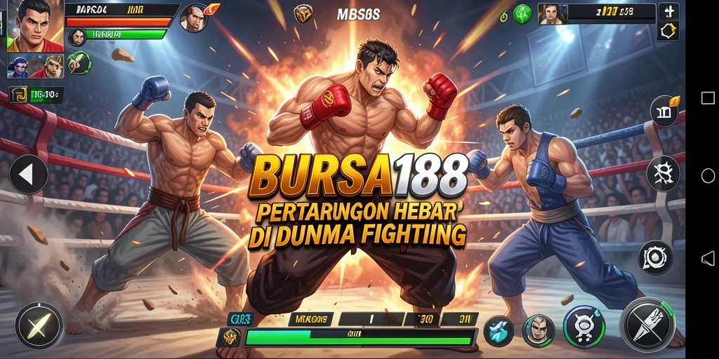 Tampilan gameplay BURSA188 dengan pertarungan yang intens.
