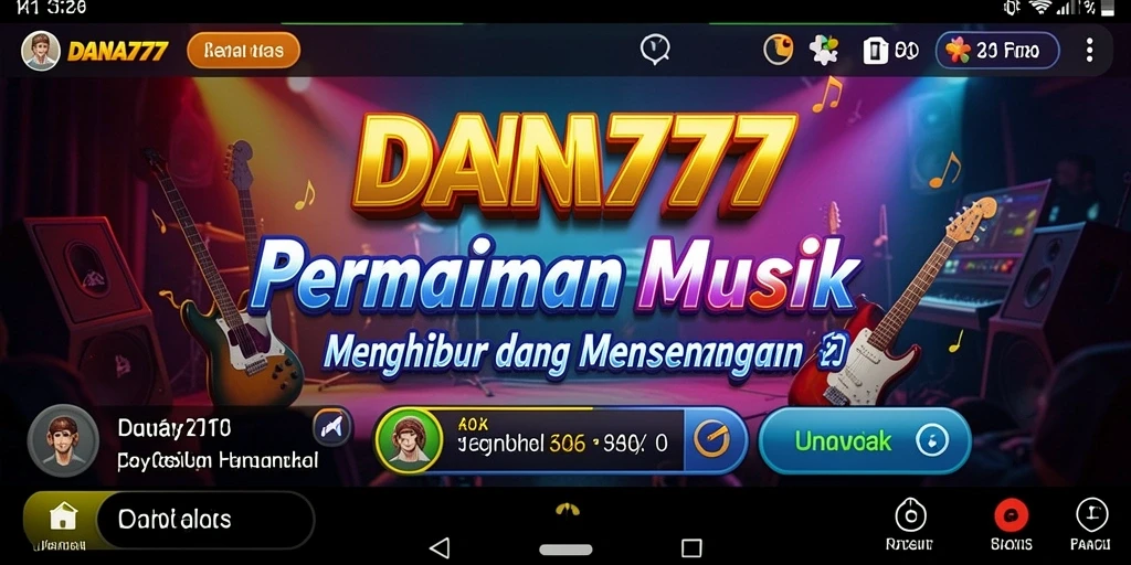 Tampilan gameplay DANA777 yang menarik dengan berbagai lagu musik.