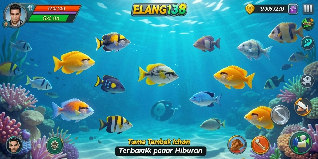 Screenshot gameplay ELANG138 menampilkan serunya menembak ikan.
