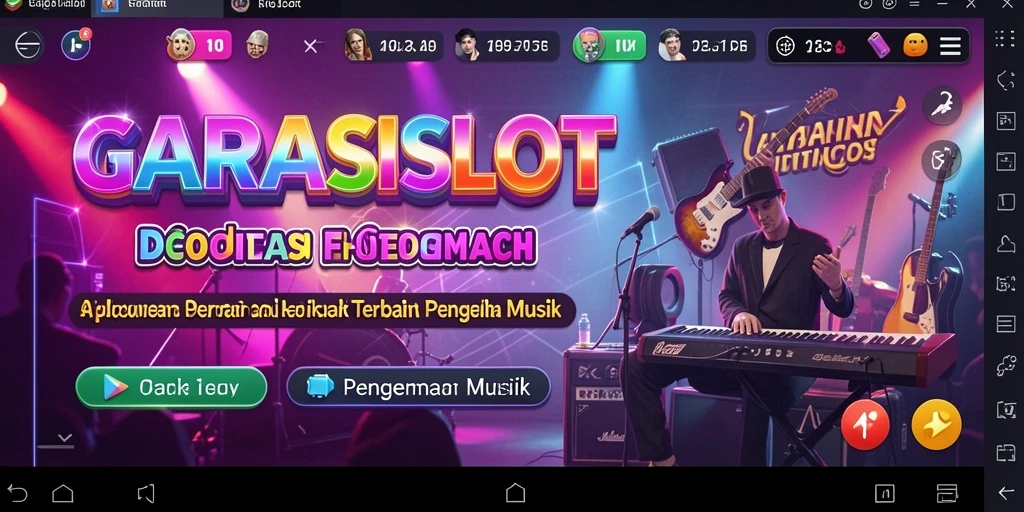 Screenshot menunjukkan gameplay yang penuh warna dan interaktif di GARASISLOT.