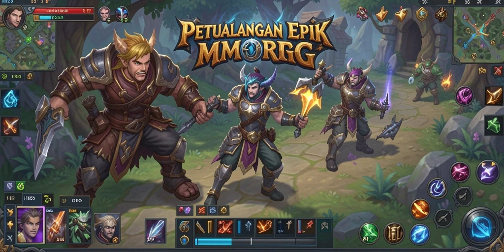 Screenshot utama HR89 menampilkan aksi seru dalam permainan MMORPG.