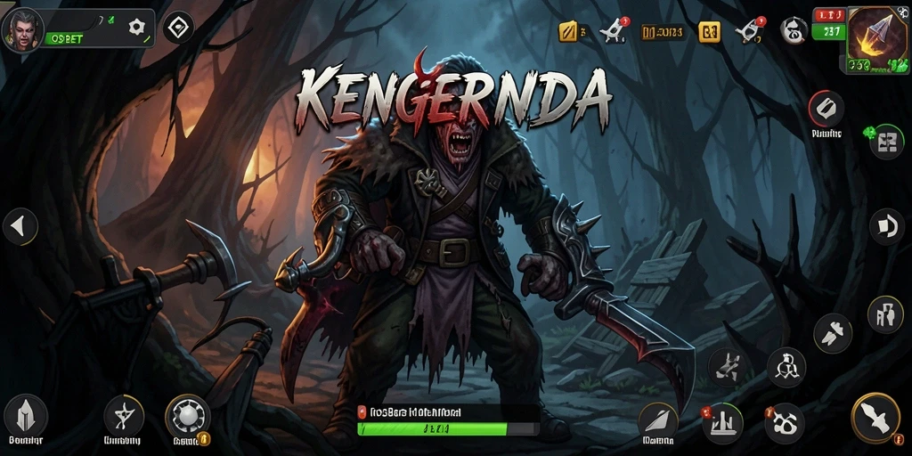 Tampilan game IOSBET menunjukkan adegan menyeramkan yang menakutkan.