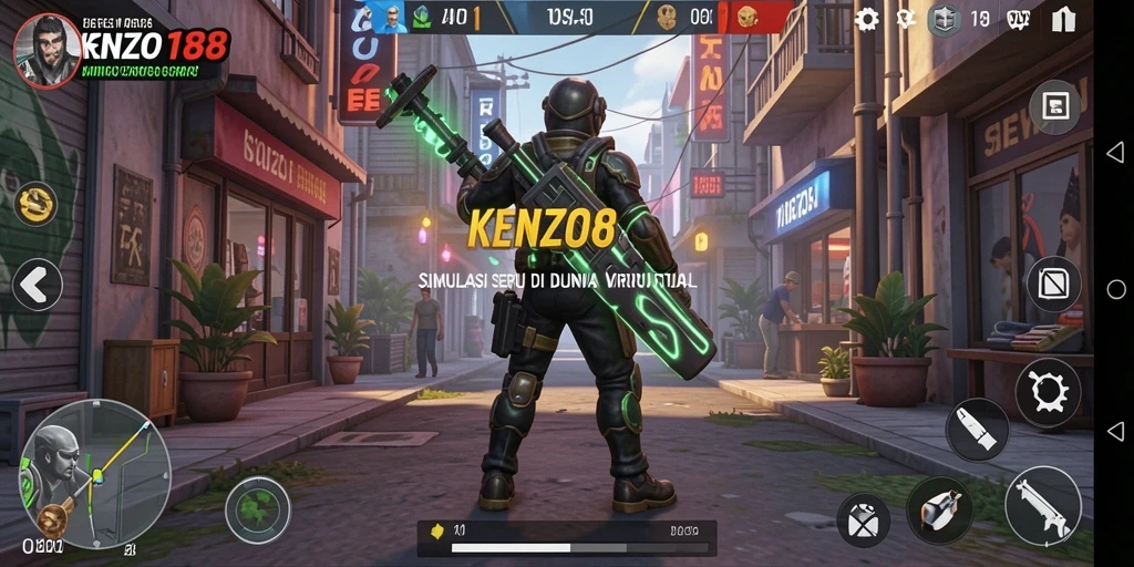 Tampilan gameplay KENZO188 yang realistis dan menarik.