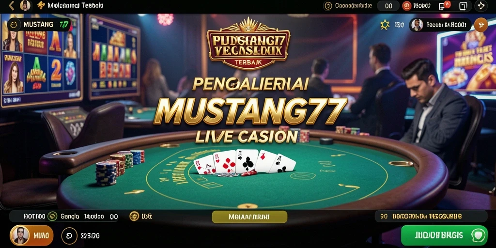 Tampilan menarik dari gameplay Live Casino MUSTANG77.