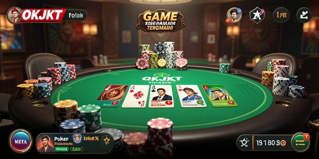 Gameplay Poker yang seru dan kompetitif di OKJKT.