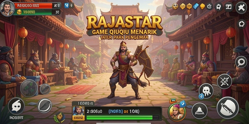 Tampilan gameplay QiuQiu yang seru di RAJASTAR.