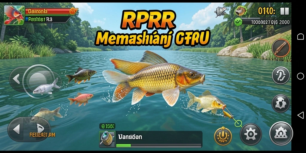 Gameplay RPRR yang menarik dan mendebarkan saat memancing.