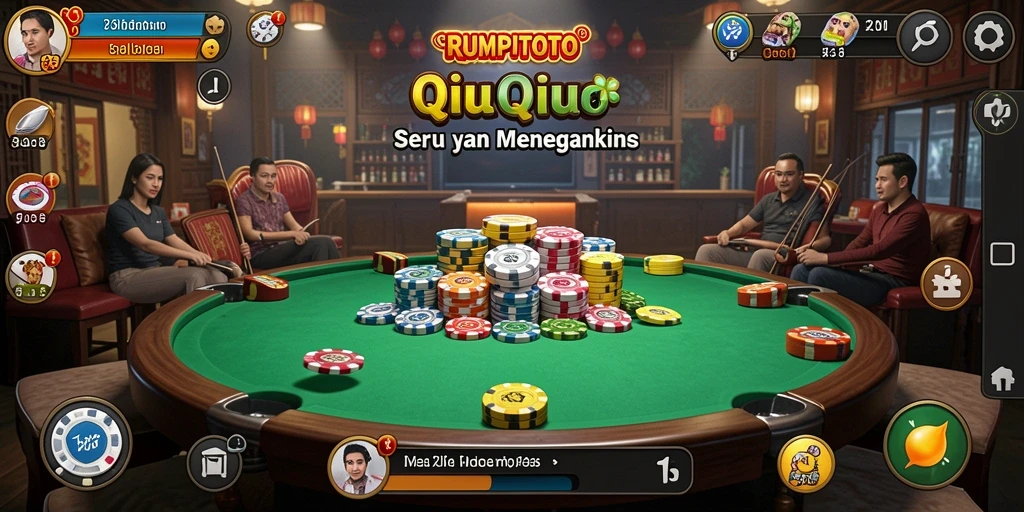 Tampilan gameplay QiuQiu yang mendebarkan di RUMPITOTO.