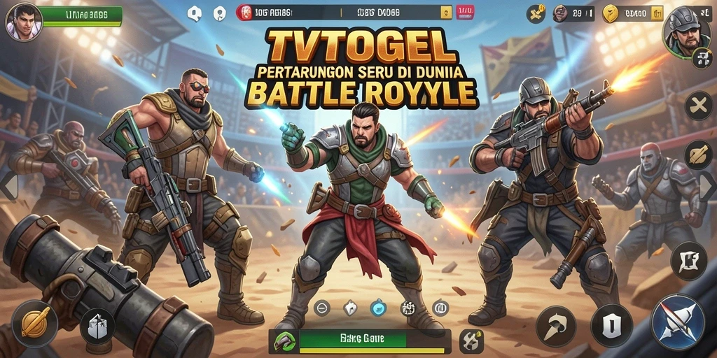 Tangkapan layar menampilkan aksi seru dalam pertempuran Battle Royale.
